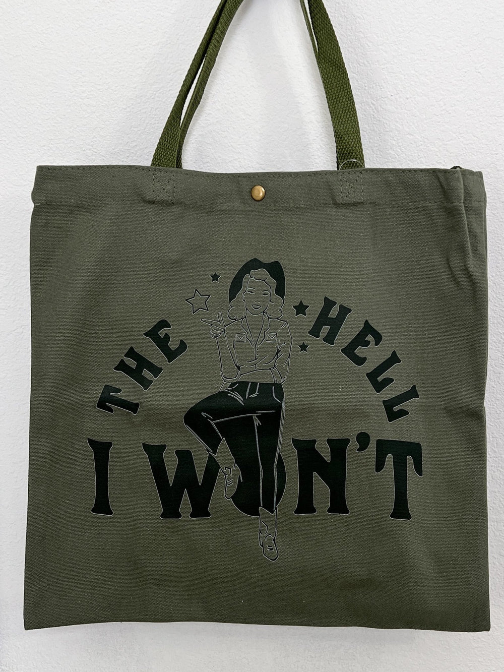 The Hell I Won't Canvas Tote Bag - Lunabelle West