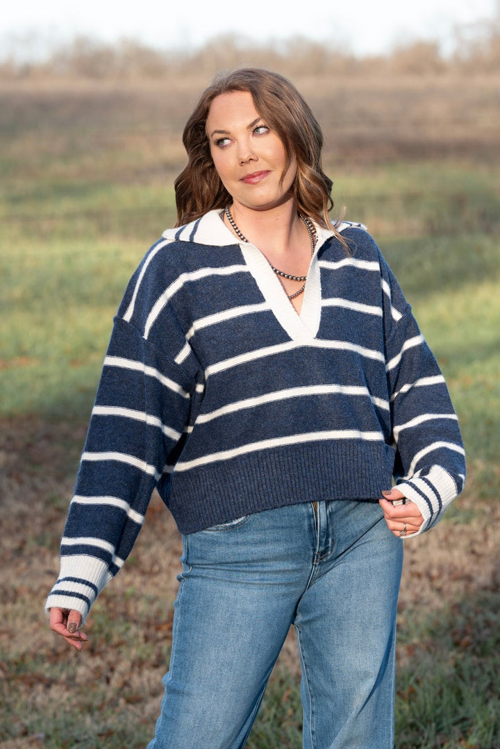 Carter Collared Sweater - Lunabelle West