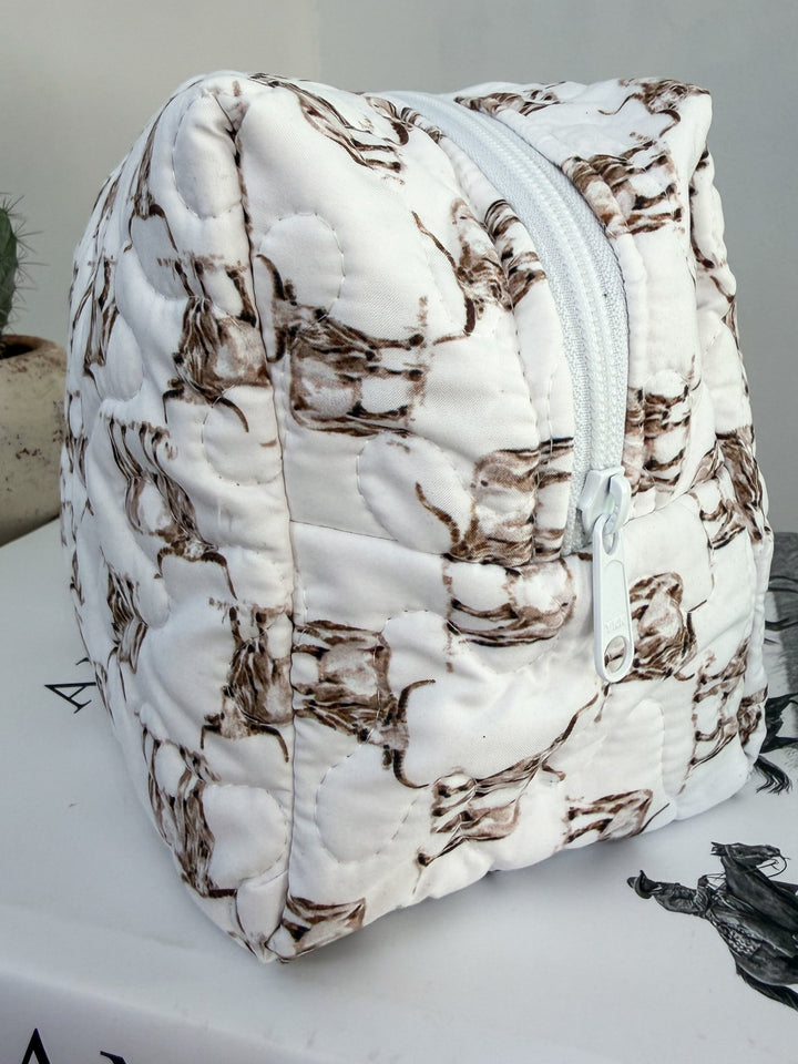 Bandera Quilted Makeup Bag - Lunabelle West