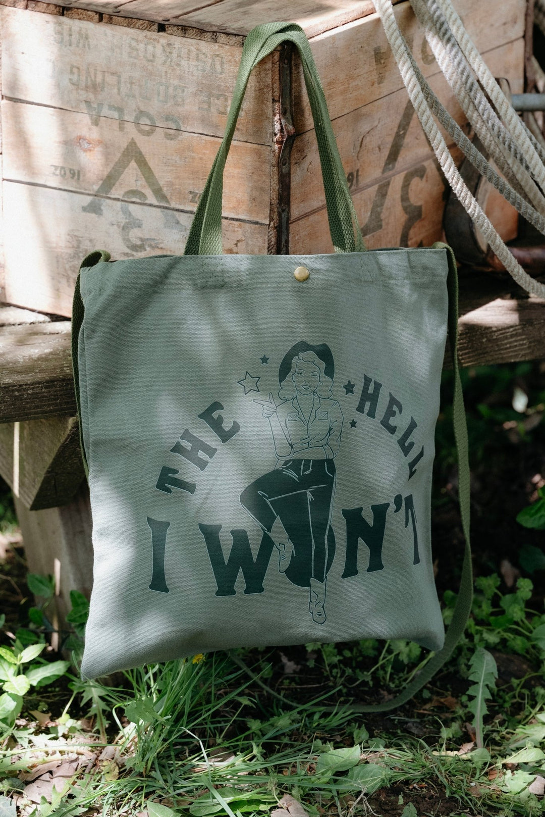 The Hell I Won't Canvas Tote Bag - Lunabelle West