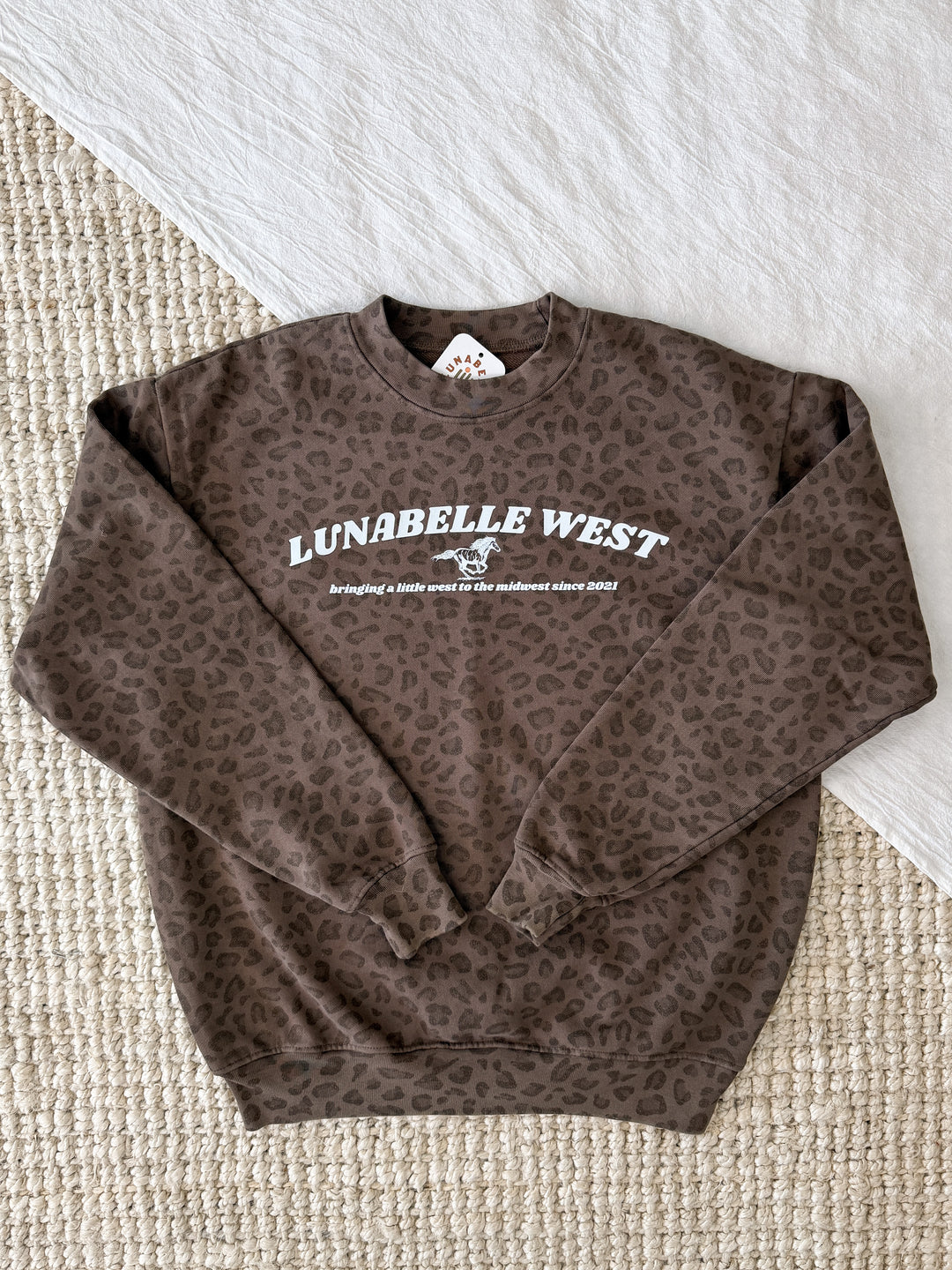 LW  Mustang Leopard Crewneck