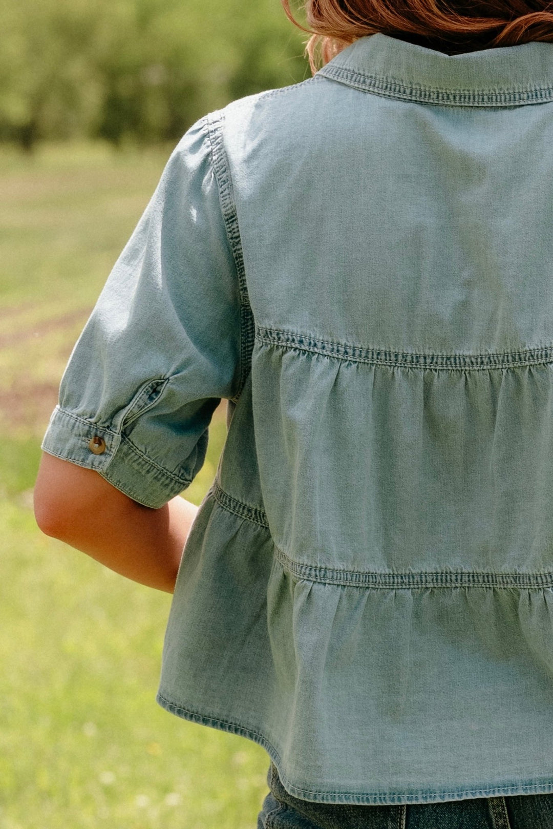 Jade Denim Top - Lunabelle West