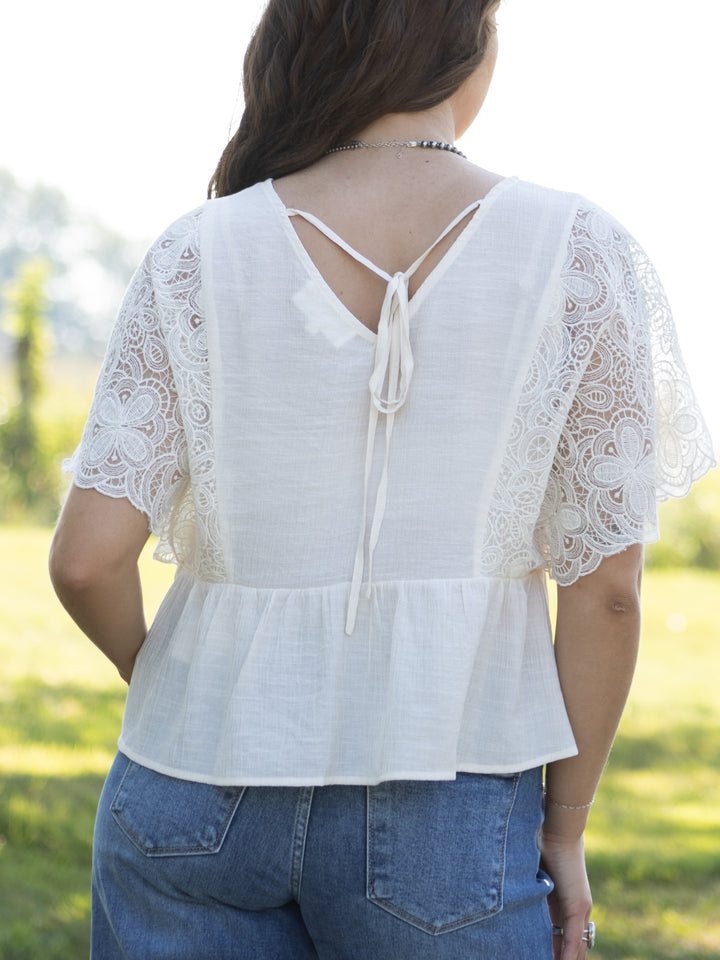 Aspen Lace Sleeve Top