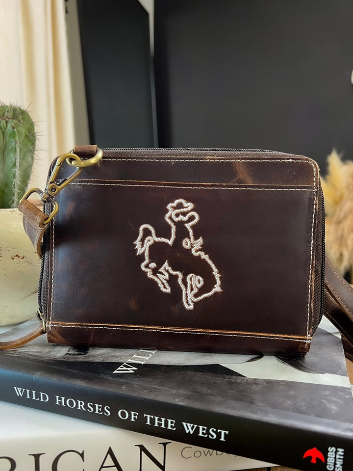 Bronc Leather Crossbody     - Lunabelle West