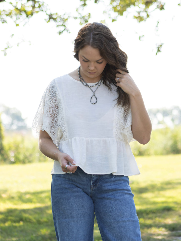 Aspen Lace Sleeve Top