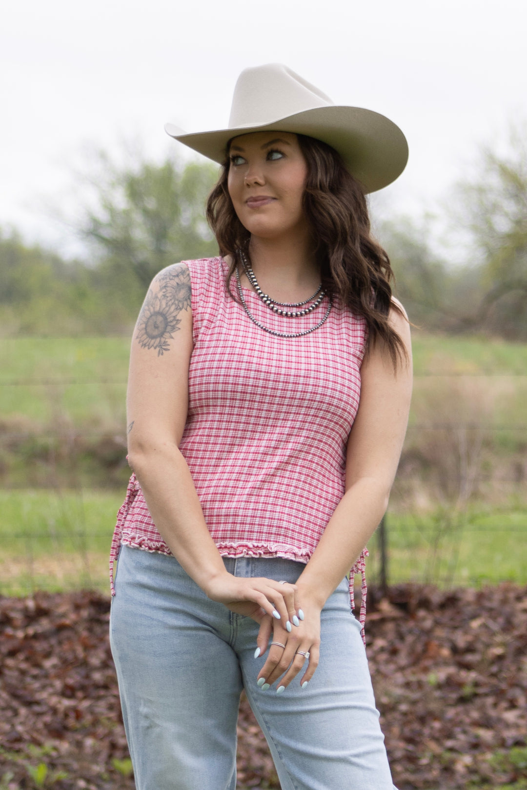 Margot Checkered Top