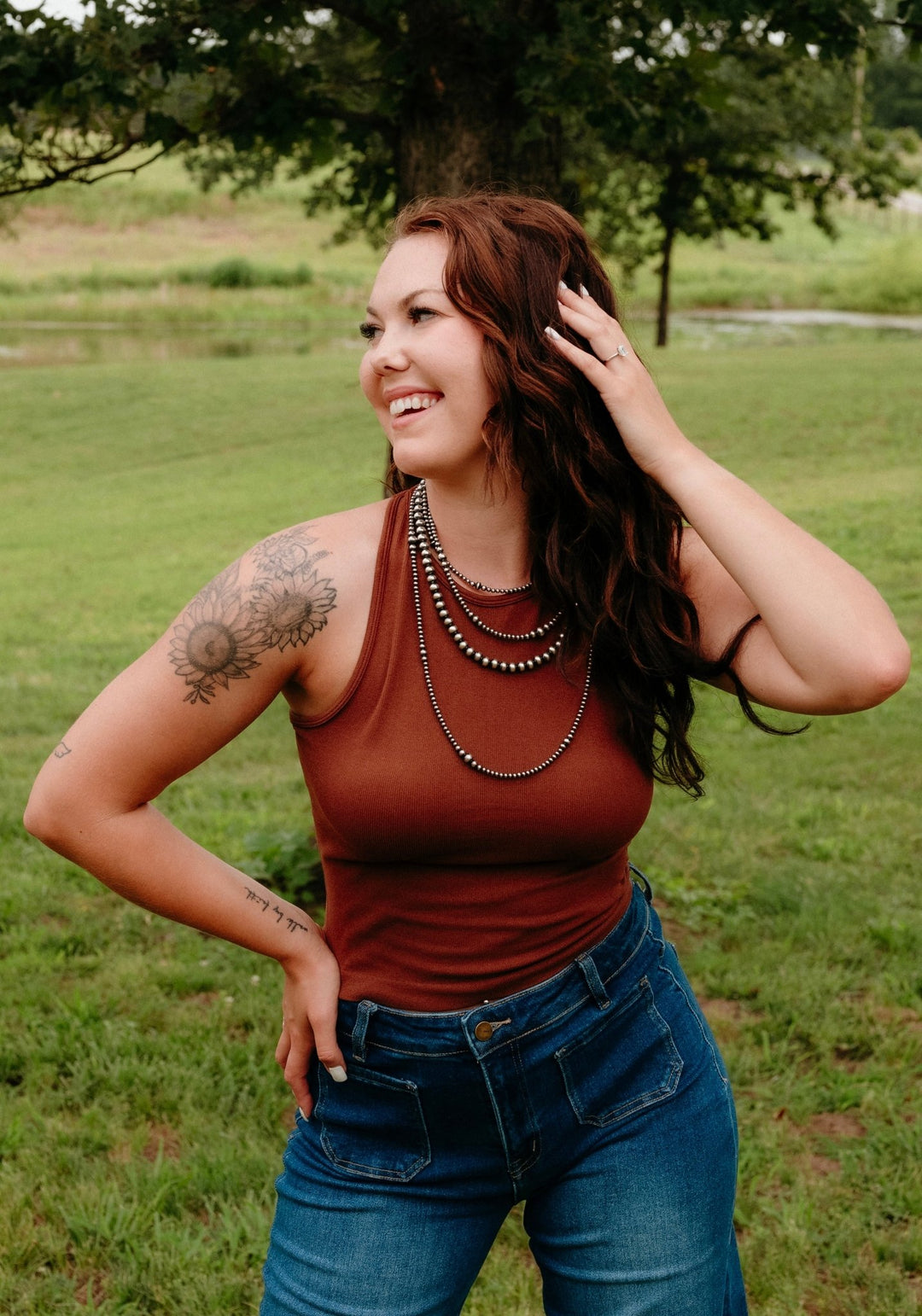 Macon Tank Top in Spice - Lunabelle West