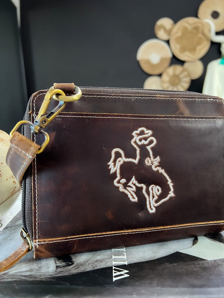 Bronc Leather Crossbody     - Lunabelle West