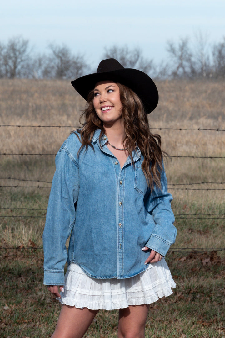 Harper Denim Button Down