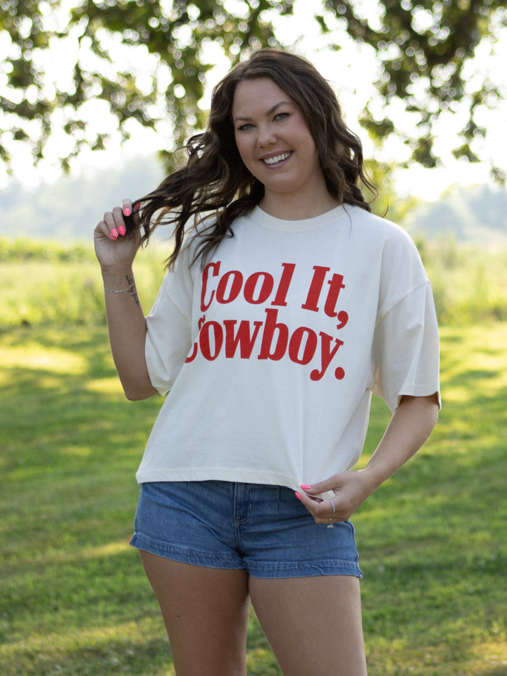 Cool It Cowboy Boxy Tee