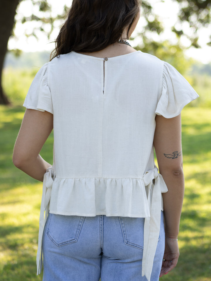 Laurel Flutter Sleeve Top