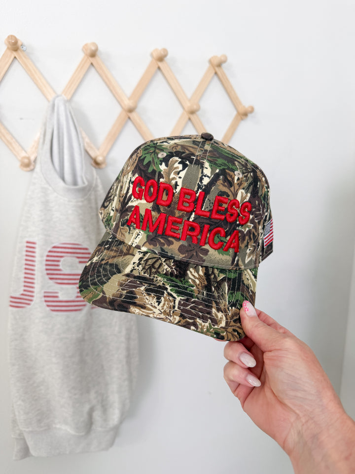 God Bless America Trucker Hat