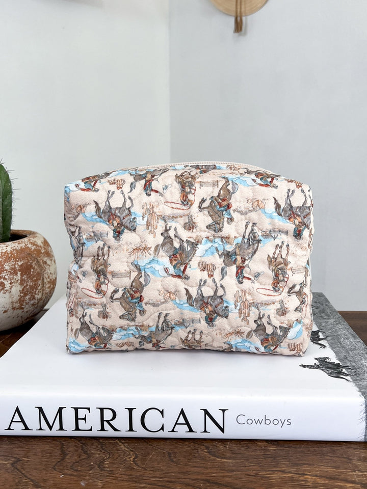 Laramie Quilted Makeup Bag - Lunabelle West