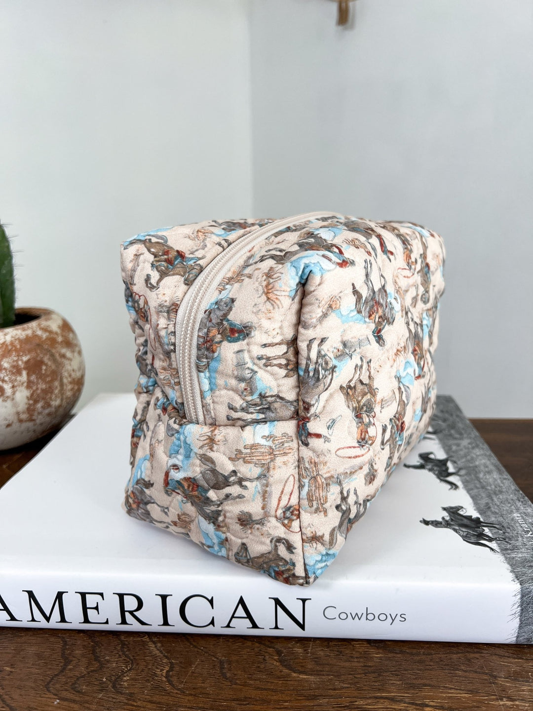 Laramie Quilted Makeup Bag - Lunabelle West