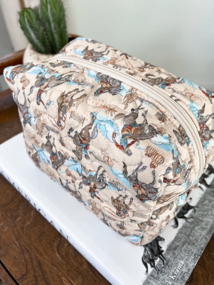 Laramie Quilted Makeup Bag - Lunabelle West