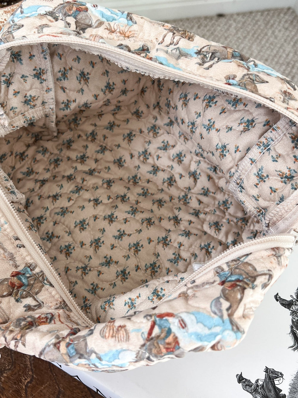 Laramie Quilted Makeup Bag - Lunabelle West