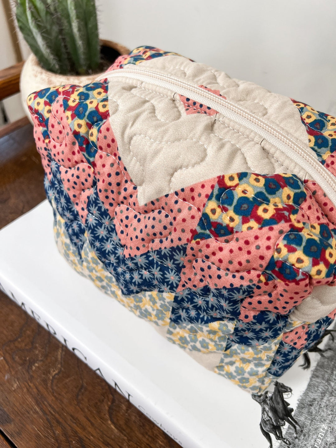 Patchwork Quilted Makeup Bag - Lunabelle West