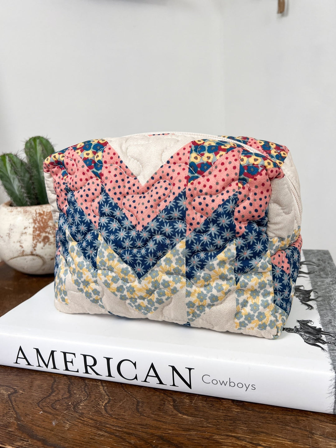 Patchwork Quilted Makeup Bag - Lunabelle West