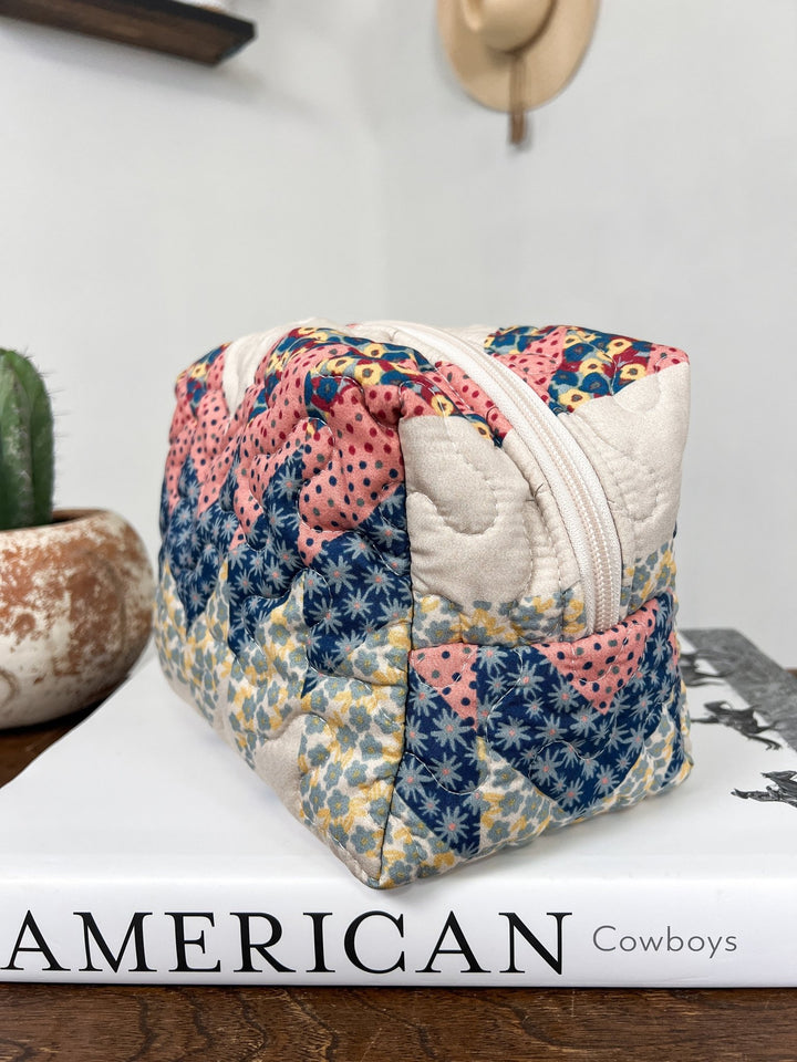 Patchwork Quilted Makeup Bag - Lunabelle West