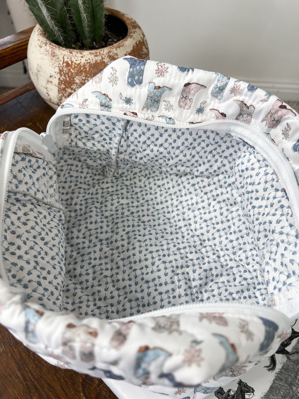Sheridan Quilted Makeup Bag - Lunabelle West