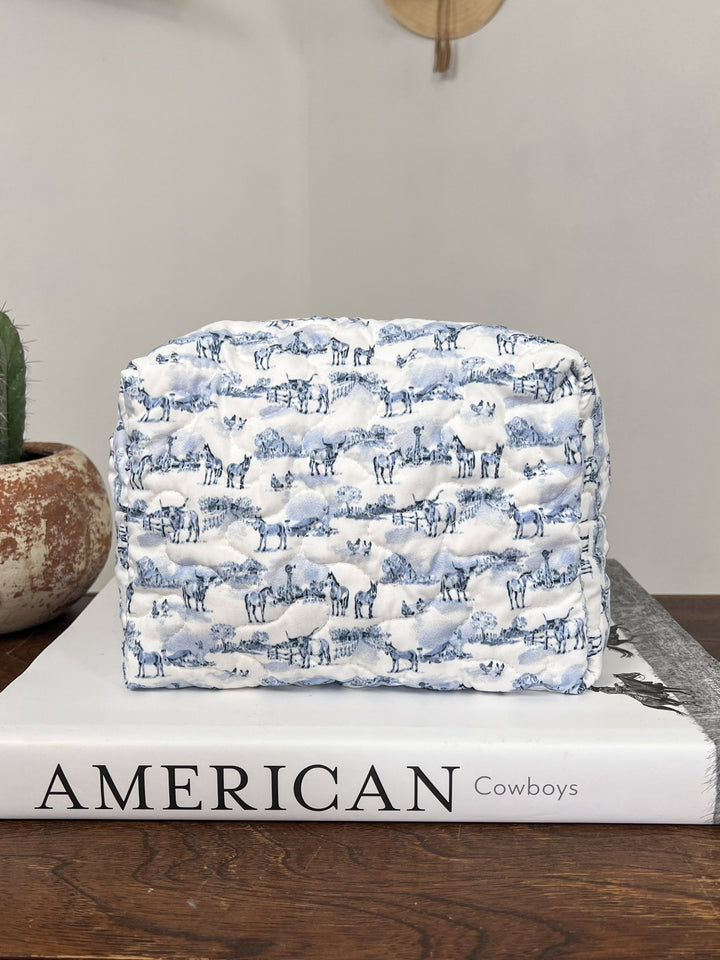 San Antonio Quilted Makeup Bag - Lunabelle West