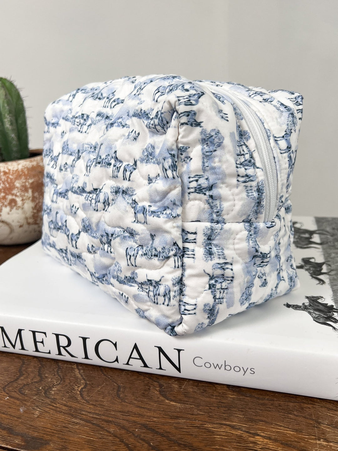 San Antonio Quilted Makeup Bag - Lunabelle West