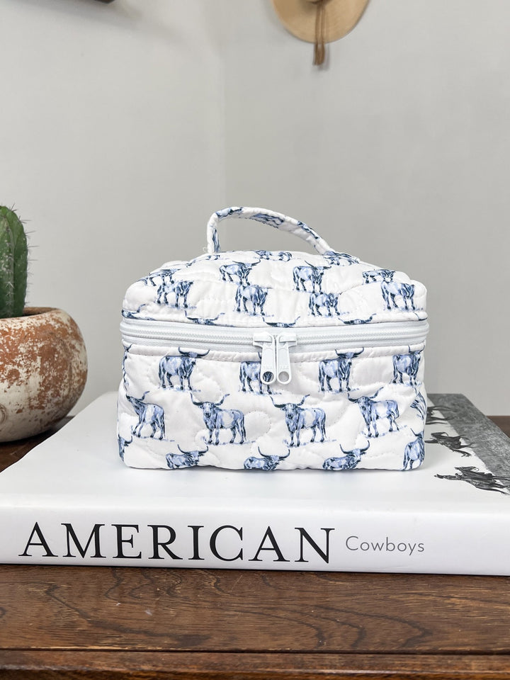 Longhorn Quilted Travel Case - Lunabelle West