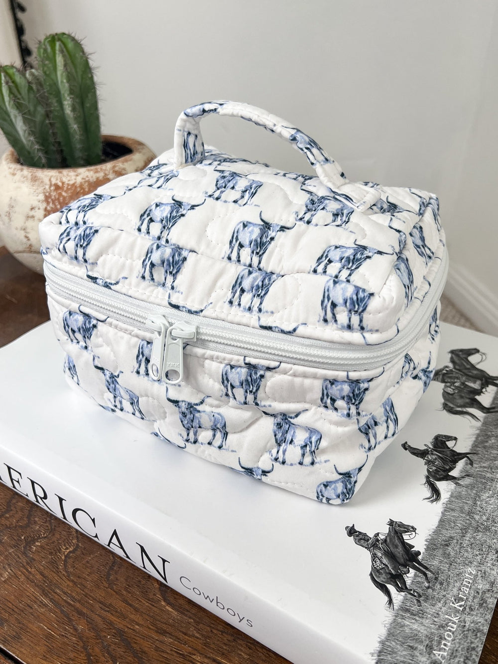 Longhorn Quilted Travel Case - Lunabelle West
