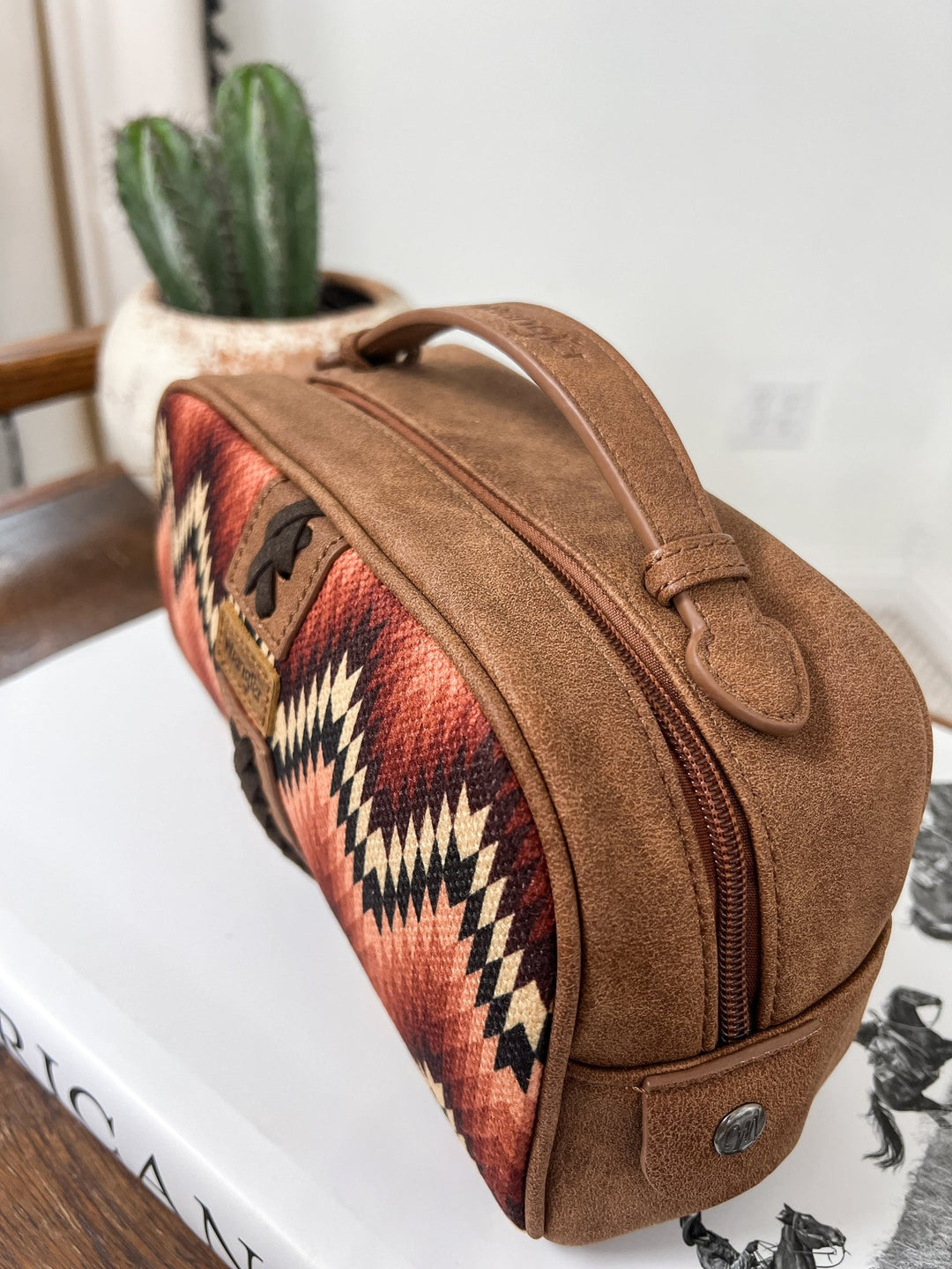 Southwestern Makeup Bag (Rust) - Lunabelle West