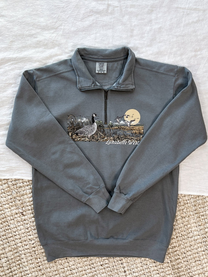 Field and Feathers Quarter Zip - Lunabelle West