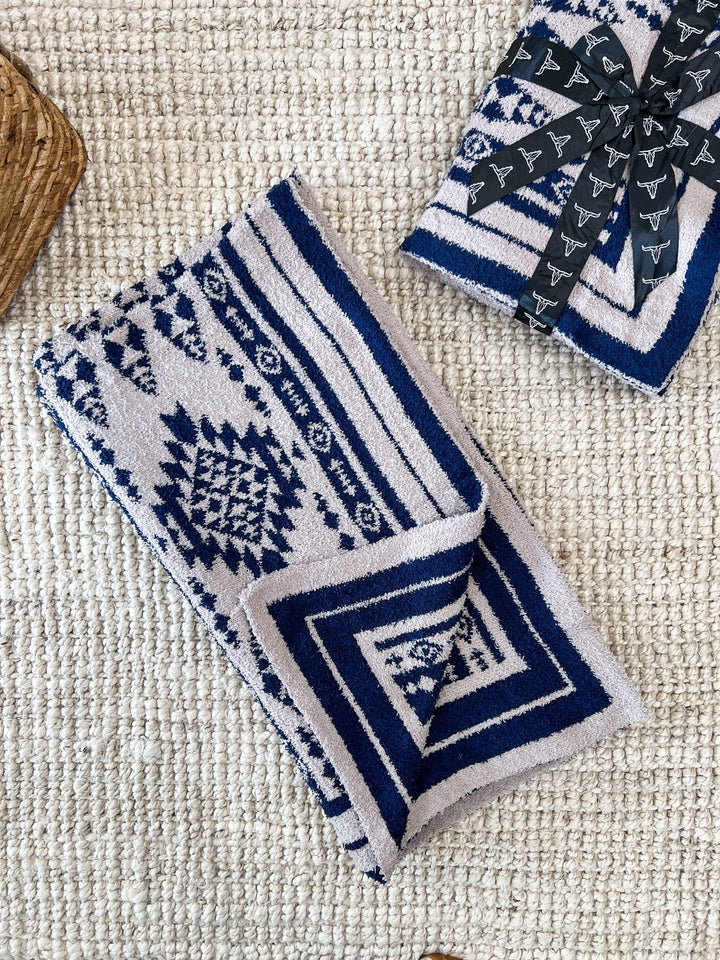 Southwest Blanket (blue) - Lunabelle West