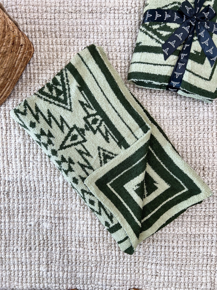 Southwest Blanket (olive) - Lunabelle West