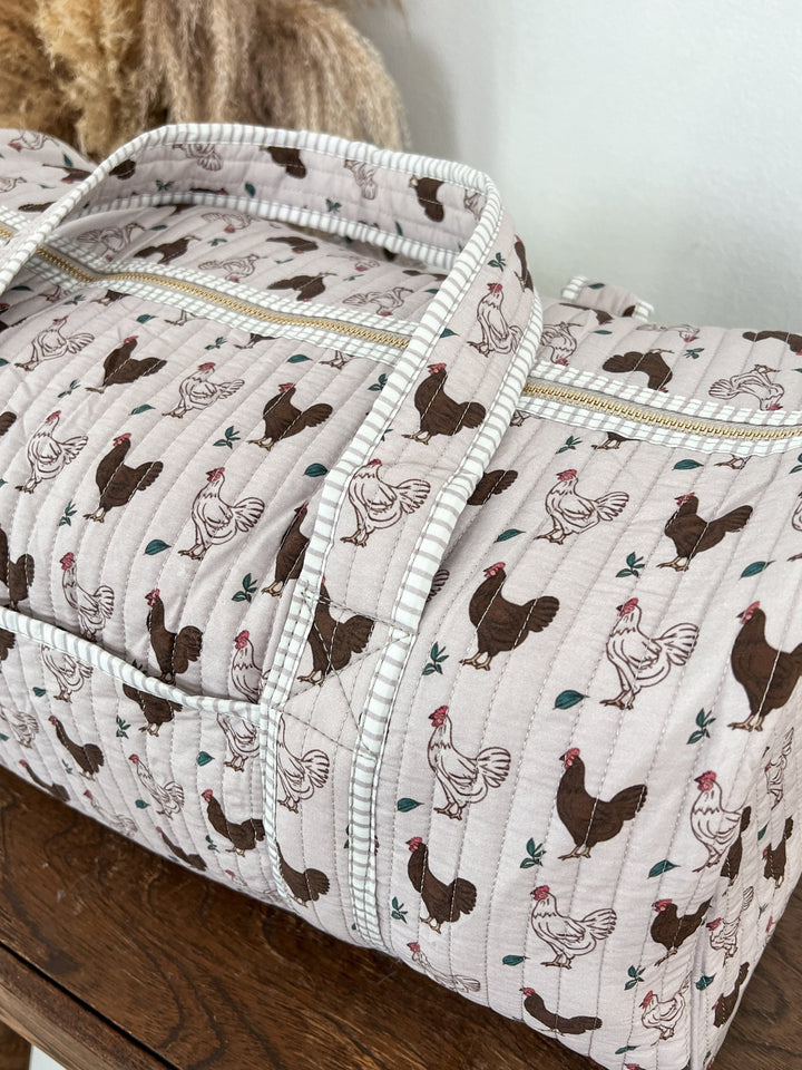 Chicken Quilted Duffel Bag - Lunabelle West