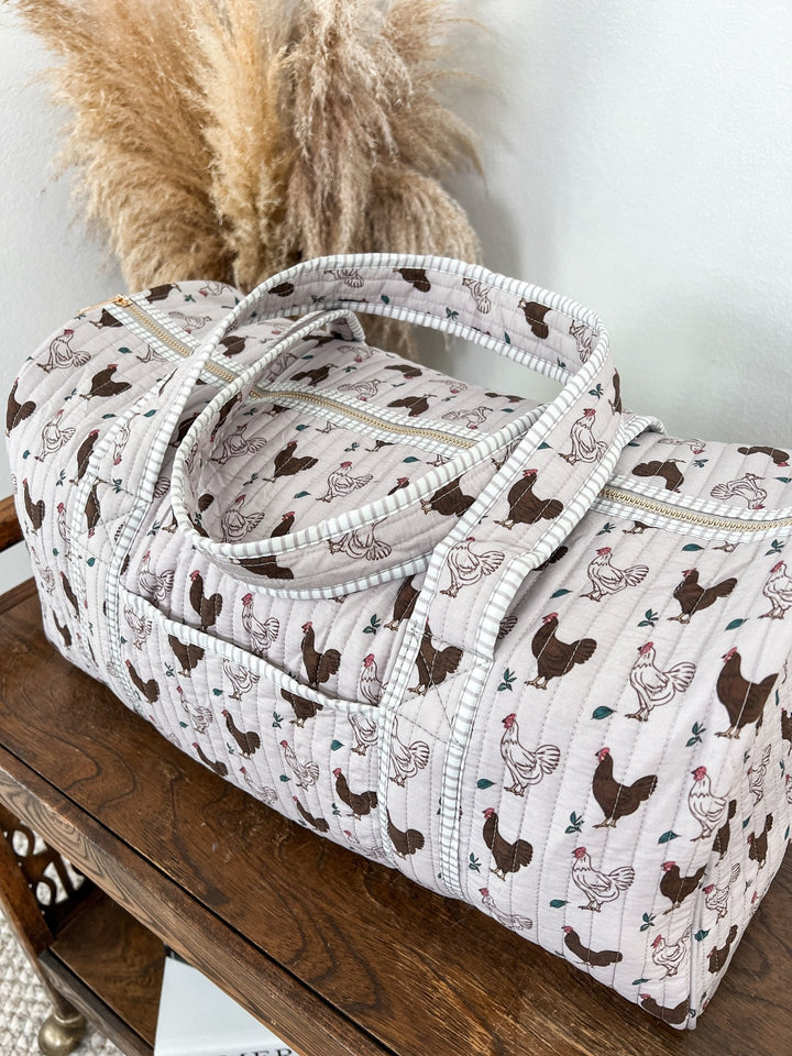 Chicken Quilted Duffel Bag - Lunabelle West