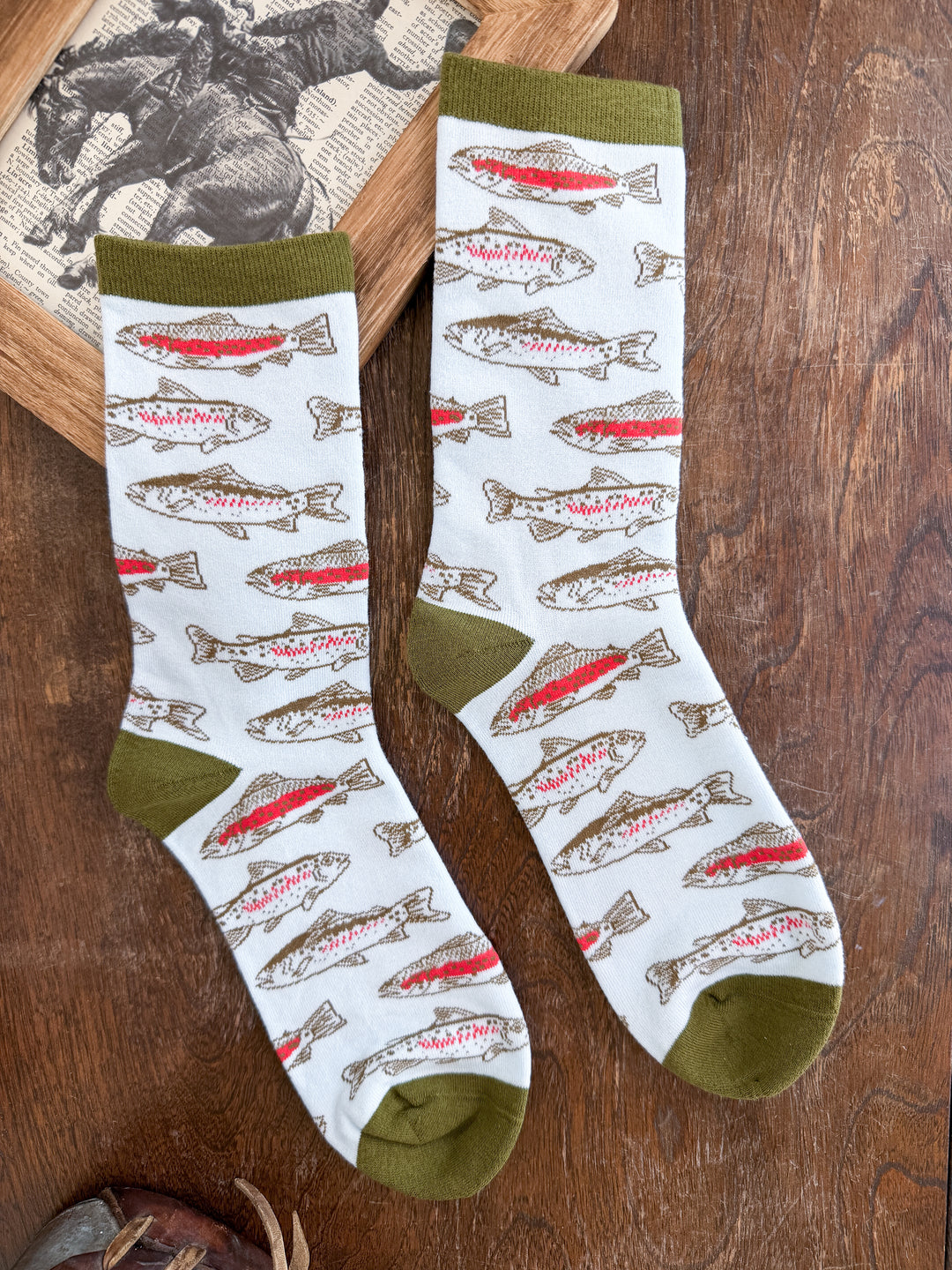 On the Fly Trout Crew Socks