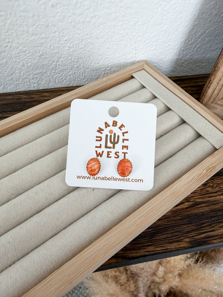 Ingrid Spiny Oyster Earrings