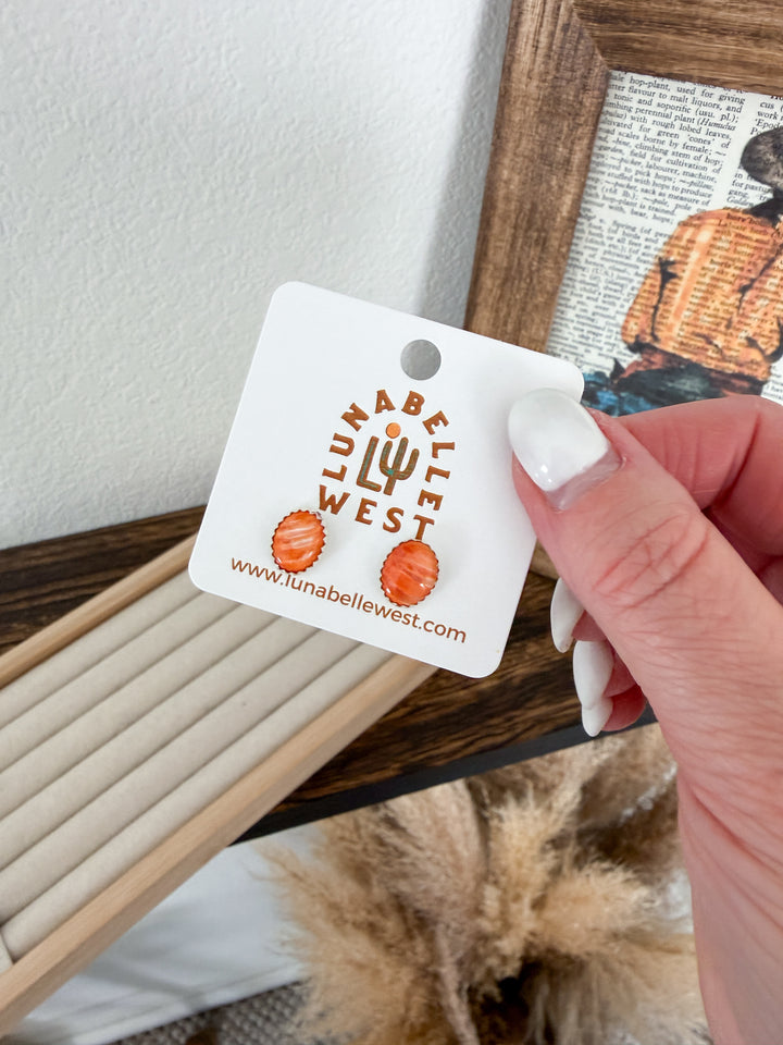 Ingrid Spiny Oyster Earrings