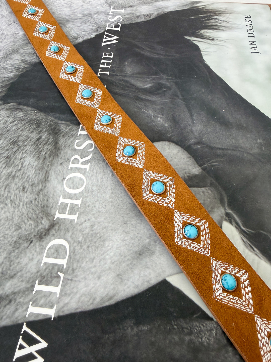 Fiona Turquoise Studed Belt