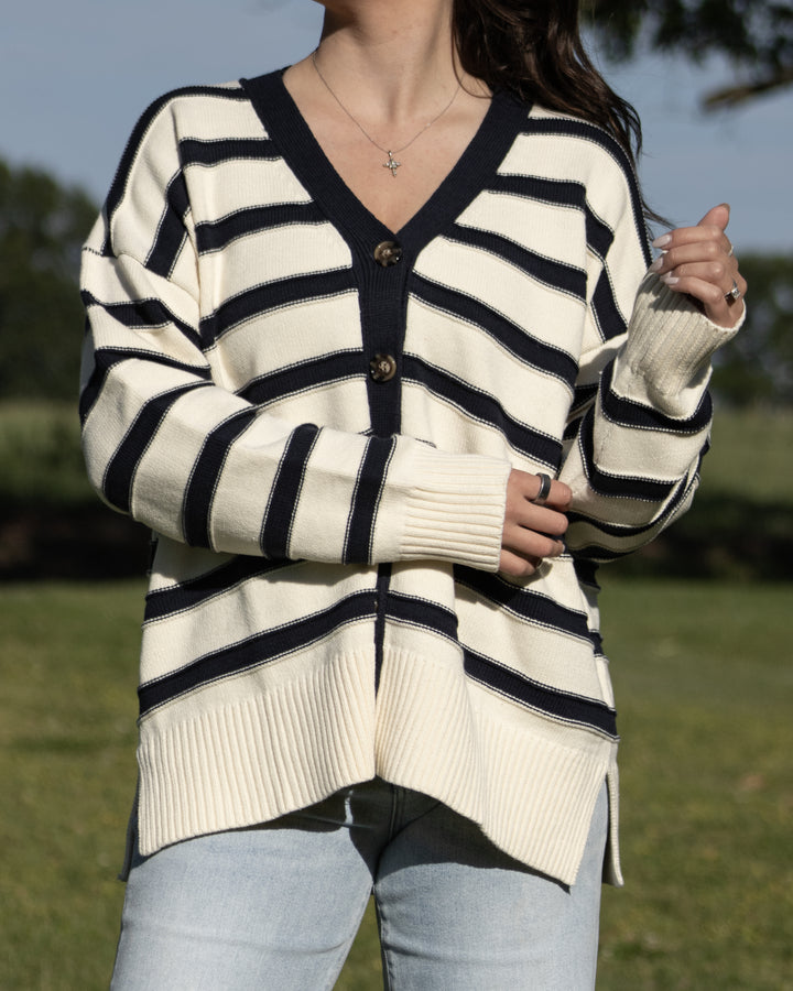 Marina Striped Cardigan