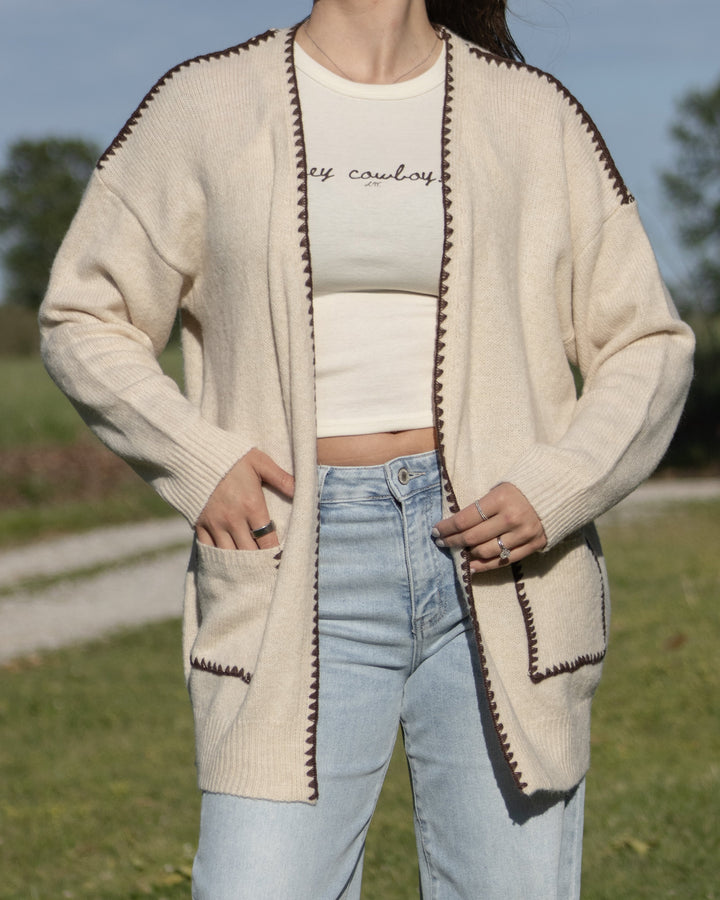 Darcy Stitch Detail Cardigan