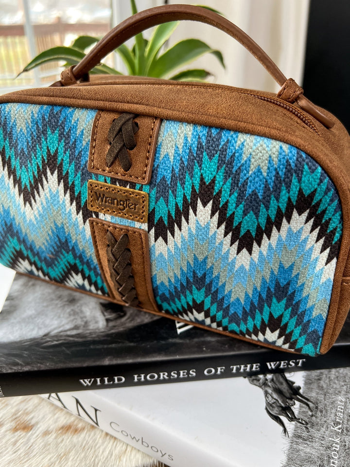Southwestern Makeup Bag (Blue) - Lunabelle West