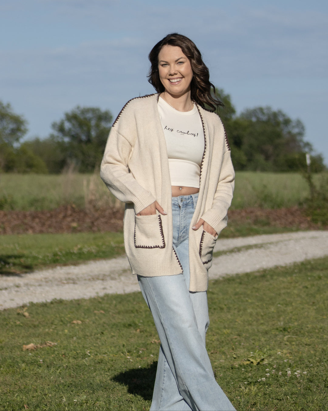 Darcy Stitch Detail Cardigan
