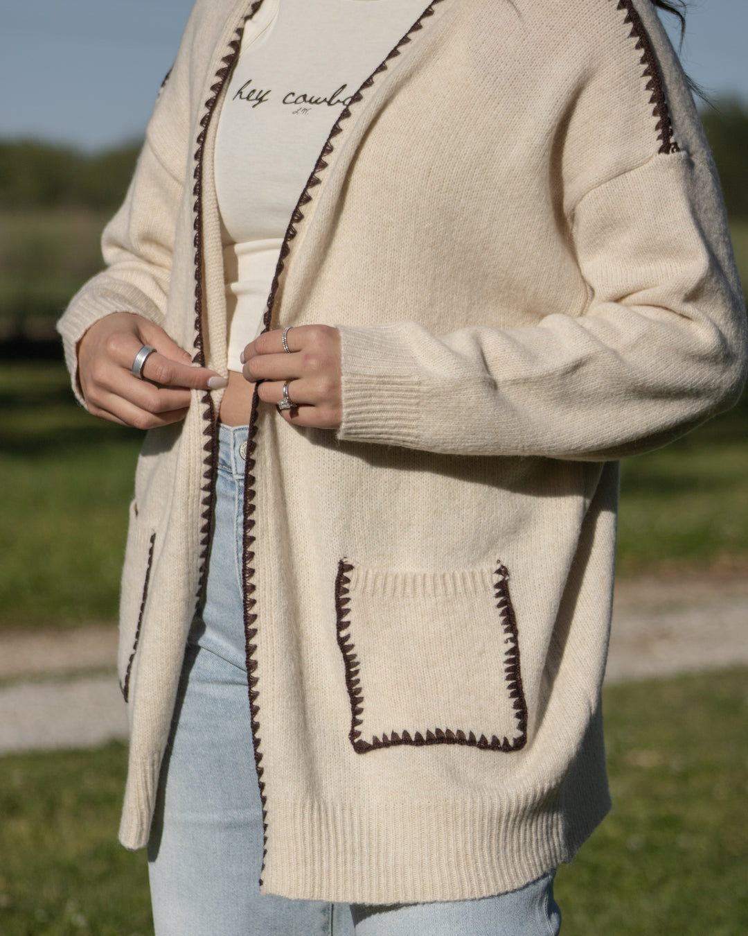 Darcy Stitch Detail Cardigan