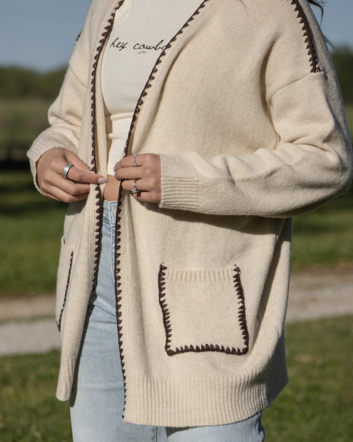 Darcy Stitch Detail Cardigan