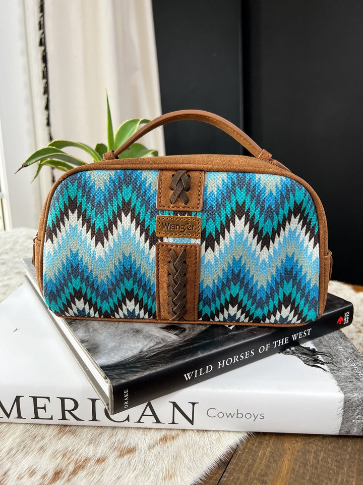 Southwestern Makeup Bag (Blue) - Lunabelle West