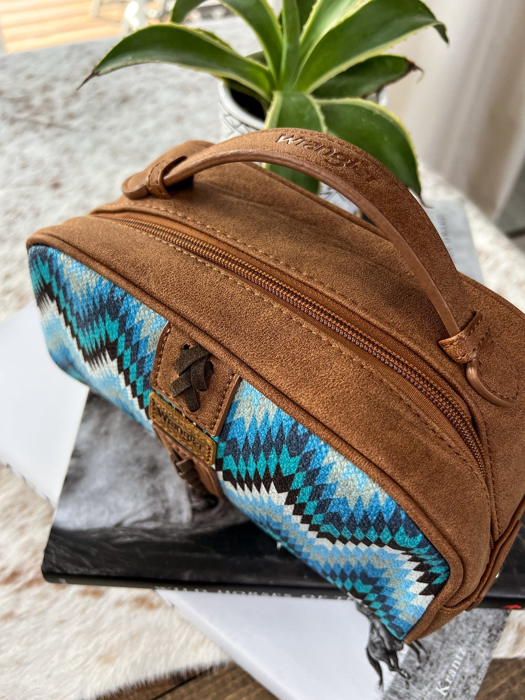 Southwestern Makeup Bag (Blue) - Lunabelle West