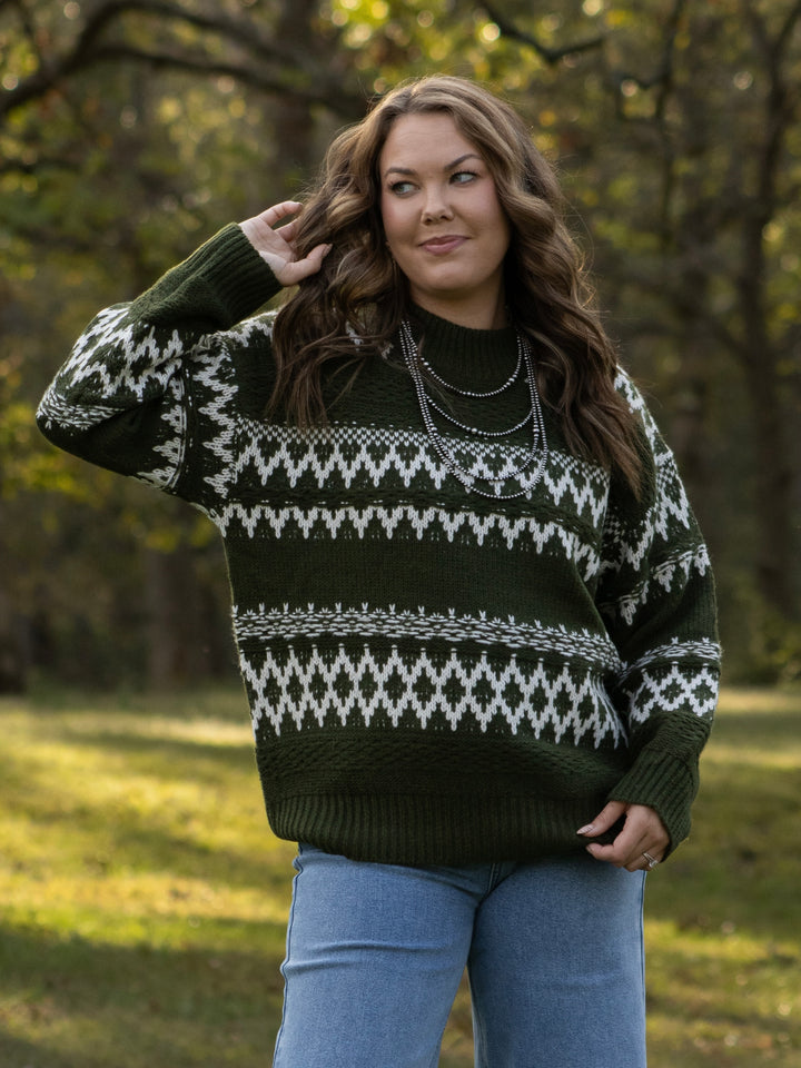 Evergreen Fair Isle Sweater