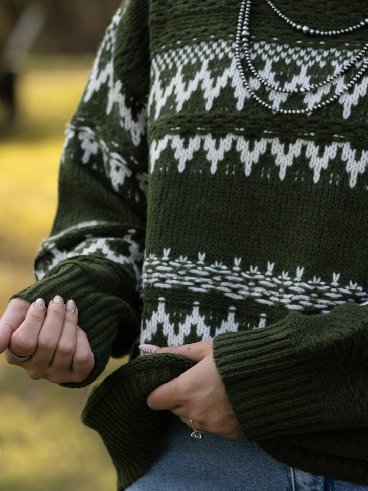 Evergreen Fair Isle Sweater