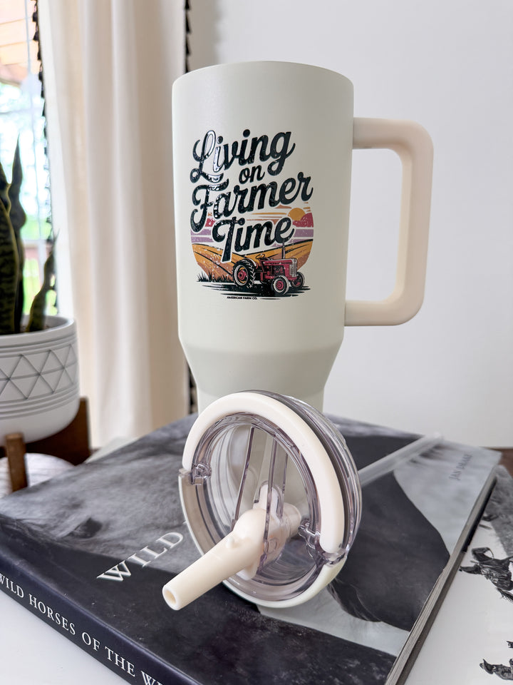Living on Farmer Time Tumbler