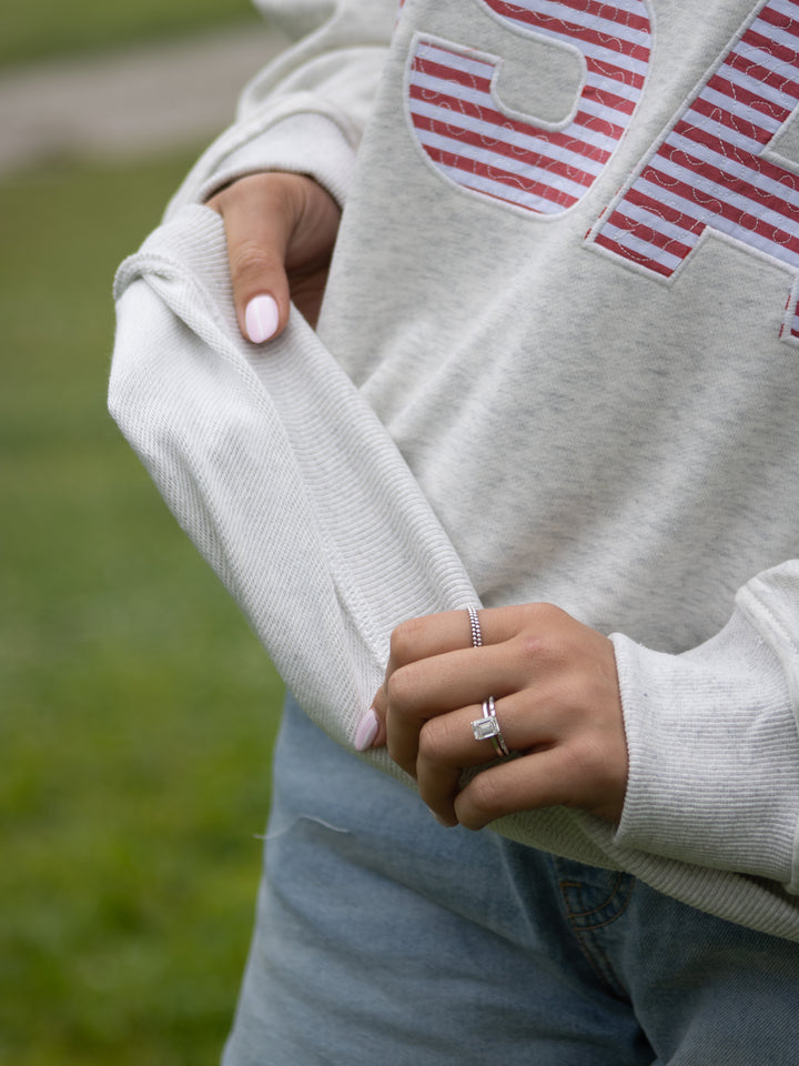 USA Patchwork Crewneck